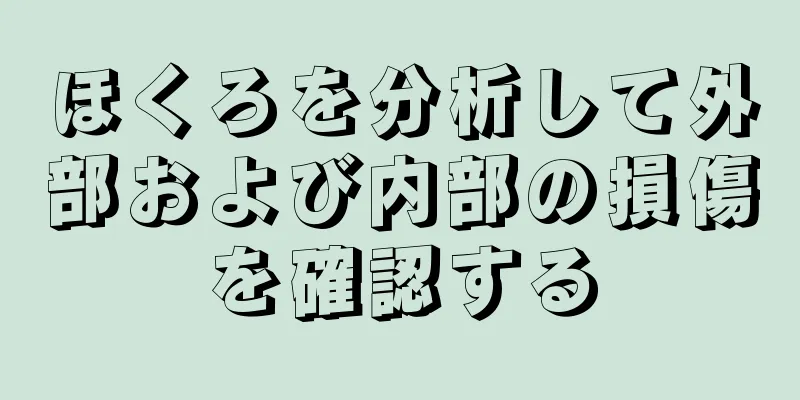 ほくろを分析して外部および内部の損傷を確認する