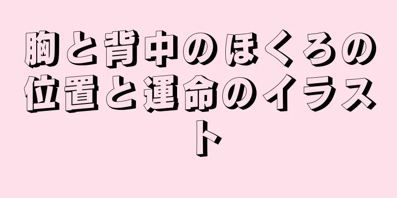 胸と背中のほくろの位置と運命のイラスト