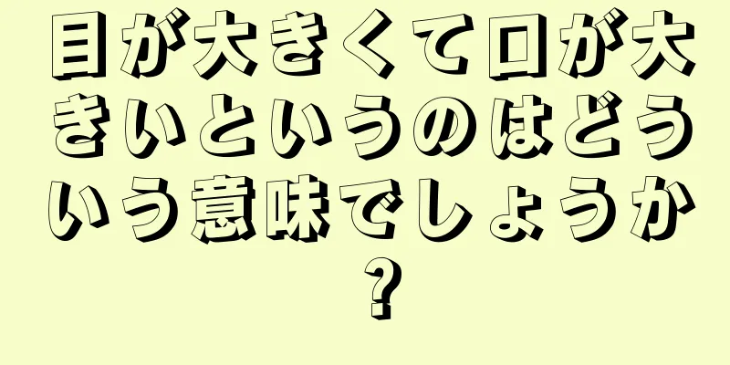 目が大きくて口が大きいというのはどういう意味でしょうか？