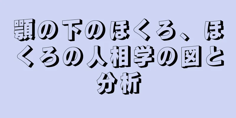 顎の下のほくろ、ほくろの人相学の図と分析