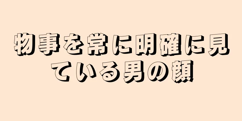 物事を常に明確に見ている男の顔