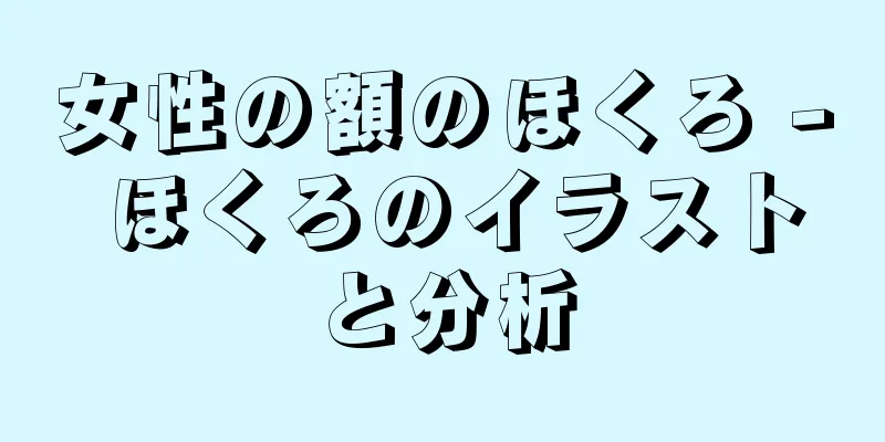 女性の額のほくろ - ほくろのイラストと分析