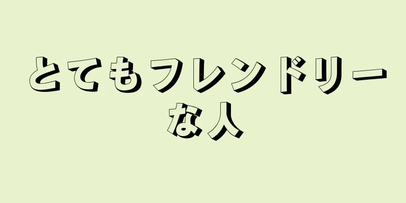 とてもフレンドリーな人