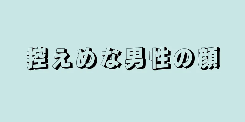 控えめな男性の顔