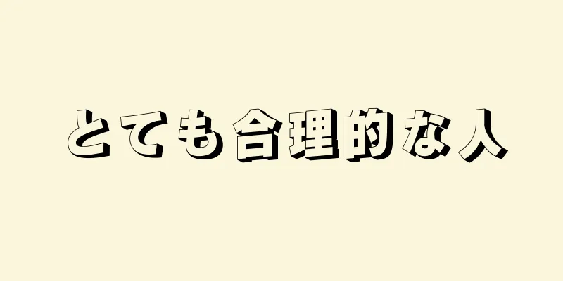 とても合理的な人