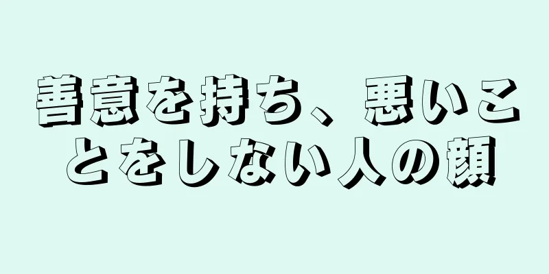 善意を持ち、悪いことをしない人の顔