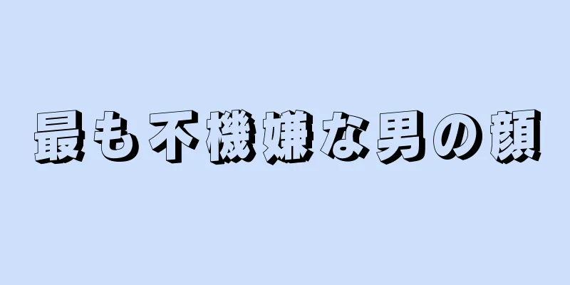 最も不機嫌な男の顔