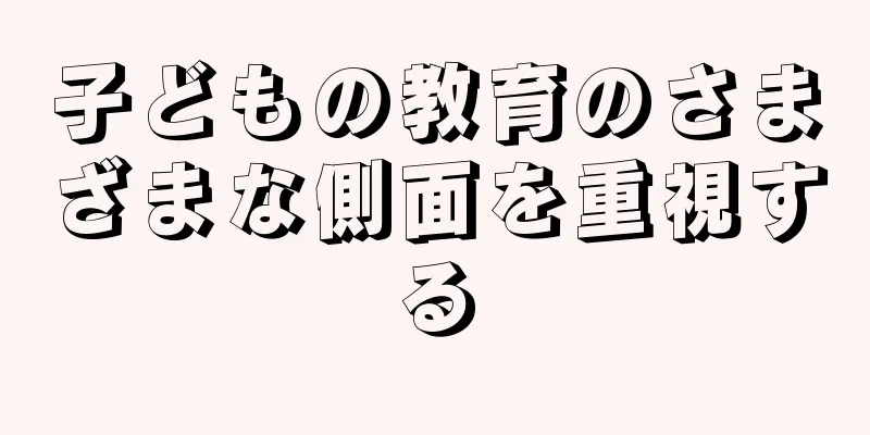 子どもの教育のさまざまな側面を重視する