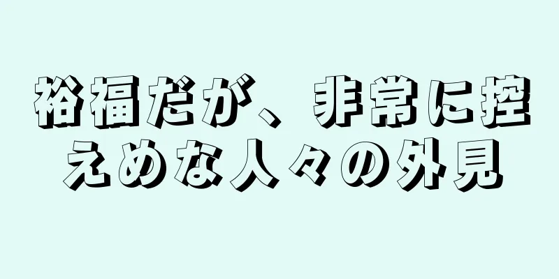 裕福だが、非常に控えめな人々の外見