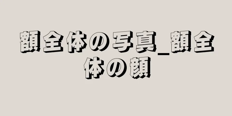 額全体の写真_額全体の顔