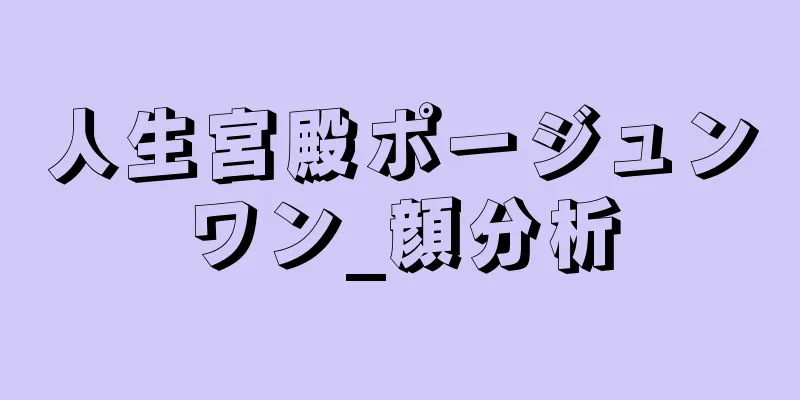 人生宮殿ポージュンワン_顔分析