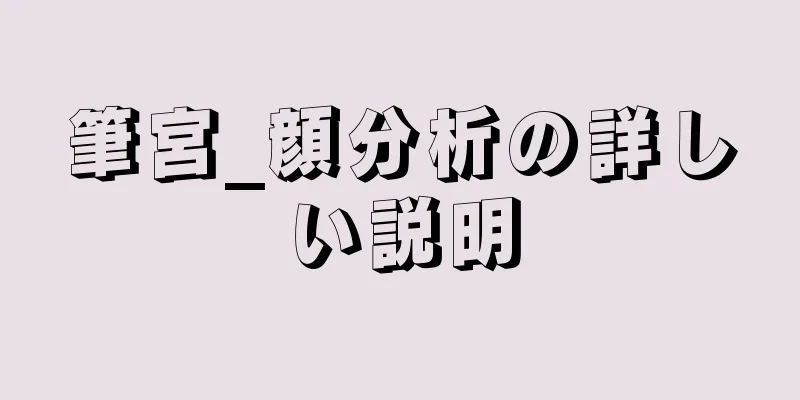 筆宮_顔分析の詳しい説明