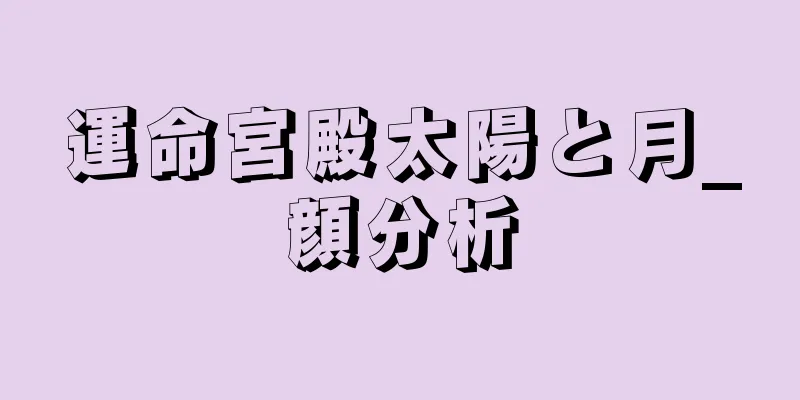 運命宮殿太陽と月_顔分析