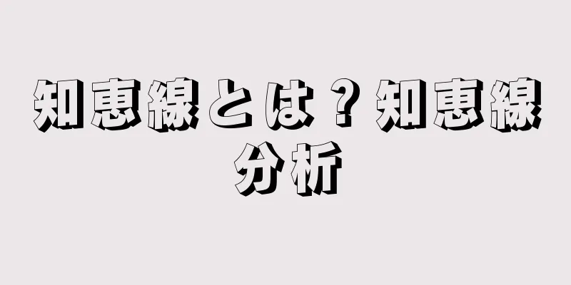 知恵線とは？知恵線分析