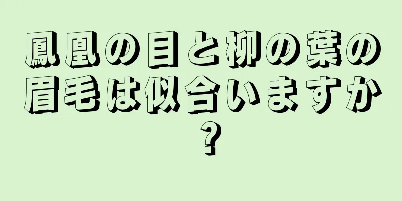 鳳凰の目と柳の葉の眉毛は似合いますか？