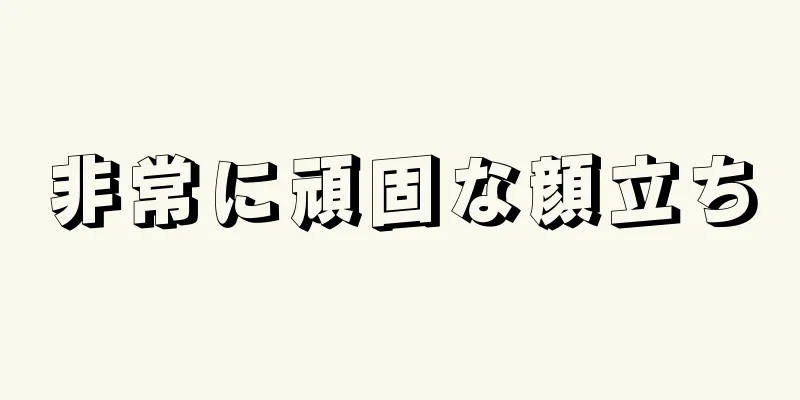 非常に頑固な顔立ち