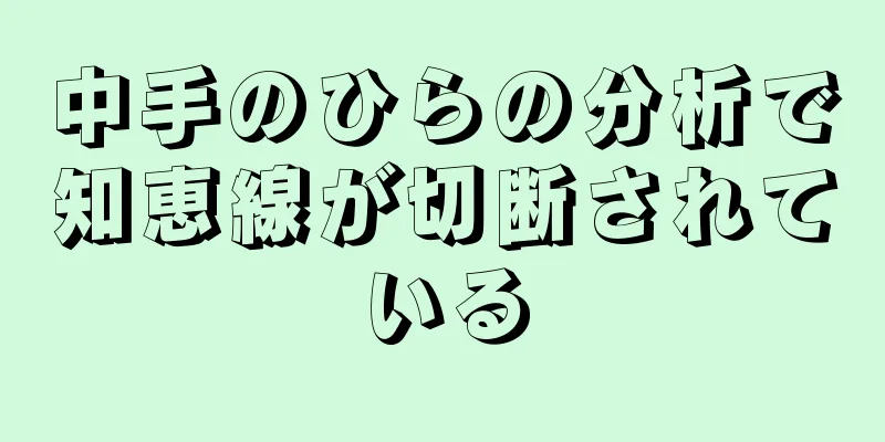 中手のひらの分析で知恵線が切断されている