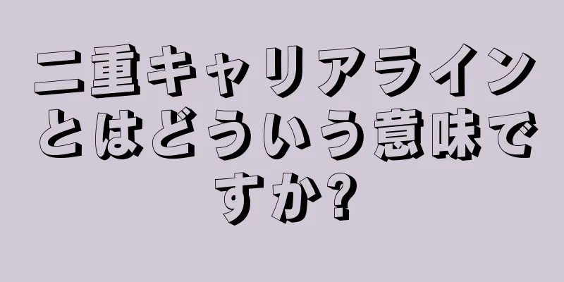 二重キャリアラインとはどういう意味ですか?