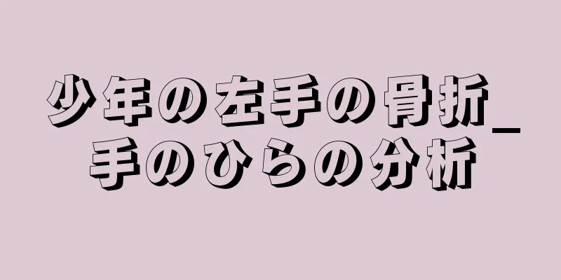 少年の左手の骨折_手のひらの分析