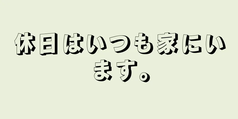 休日はいつも家にいます。