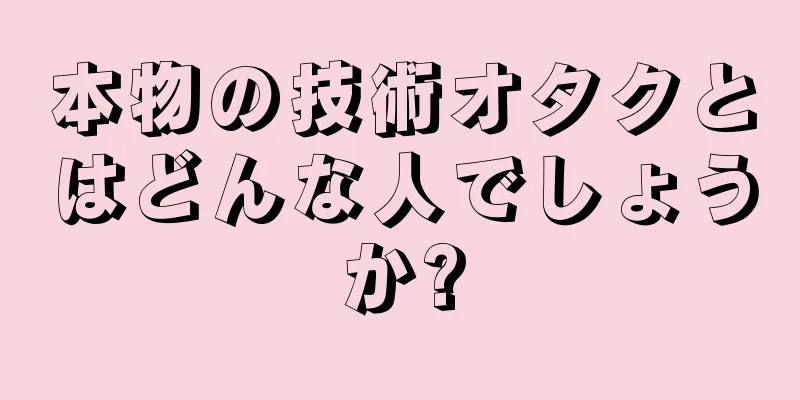 本物の技術オタクとはどんな人でしょうか?