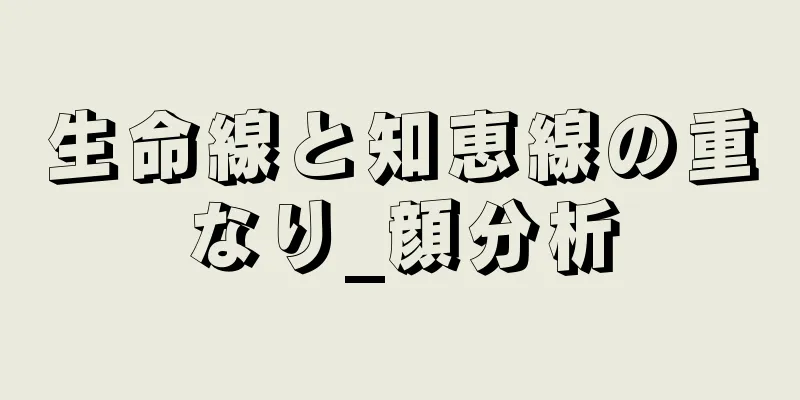 生命線と知恵線の重なり_顔分析