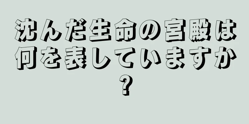 沈んだ生命の宮殿は何を表していますか?