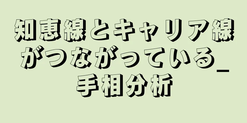 知恵線とキャリア線がつながっている_手相分析