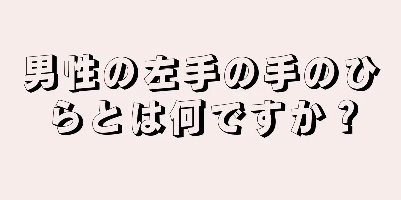 男性の左手の手のひらとは何ですか？