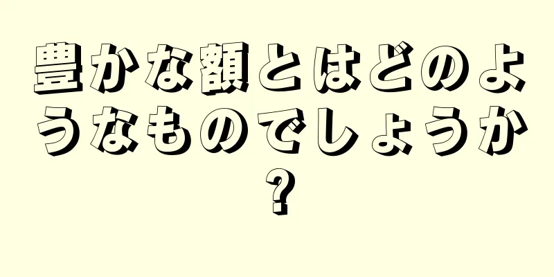 豊かな額とはどのようなものでしょうか?