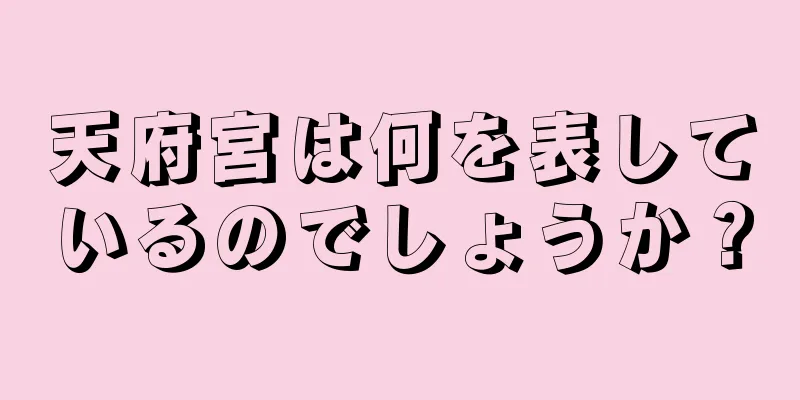 天府宮は何を表しているのでしょうか？