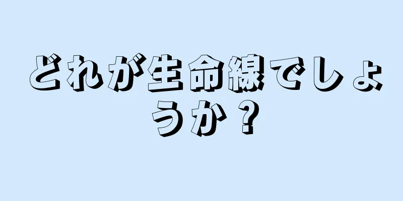 どれが生命線でしょうか？