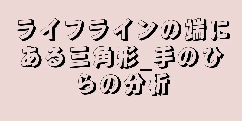 ライフラインの端にある三角形_手のひらの分析