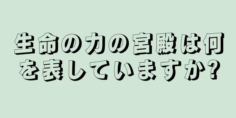 生命の力の宮殿は何を表していますか?