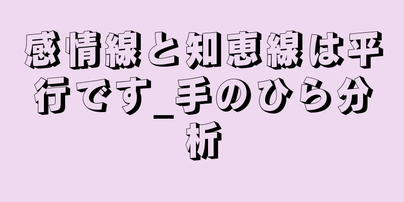 感情線と知恵線は平行です_手のひら分析