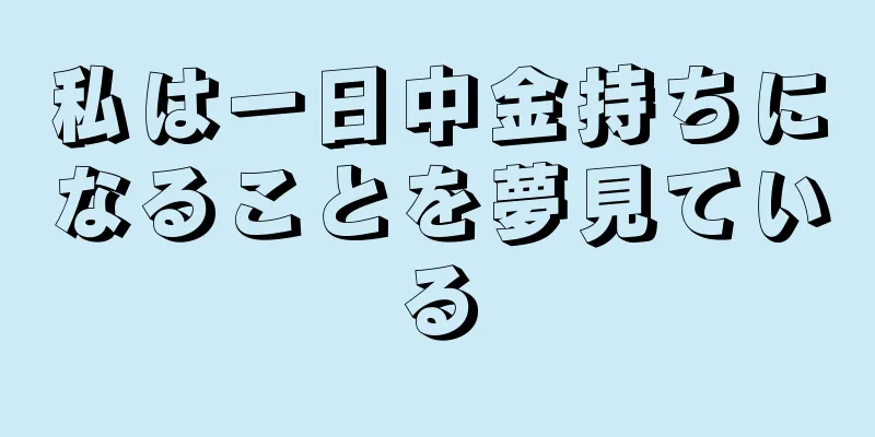 私は一日中金持ちになることを夢見ている