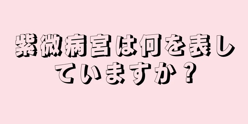 紫微病宮は何を表していますか？