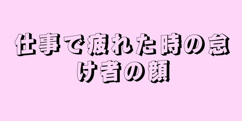 仕事で疲れた時の怠け者の顔