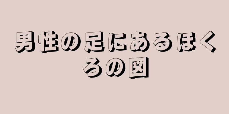 男性の足にあるほくろの図