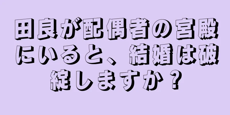 田良が配偶者の宮殿にいると、結婚は破綻しますか？