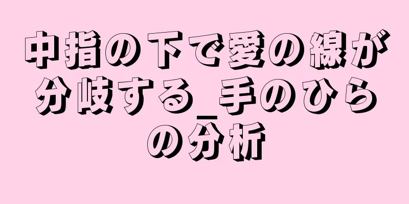 中指の下で愛の線が分岐する_手のひらの分析