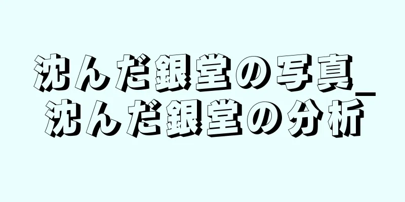 沈んだ銀堂の写真_沈んだ銀堂の分析