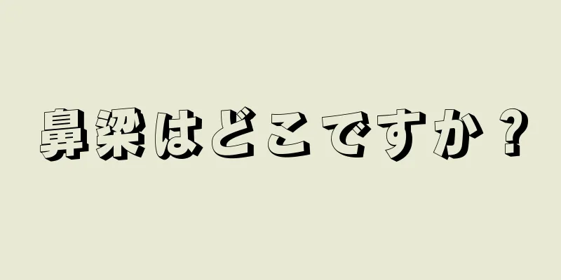 鼻梁はどこですか？