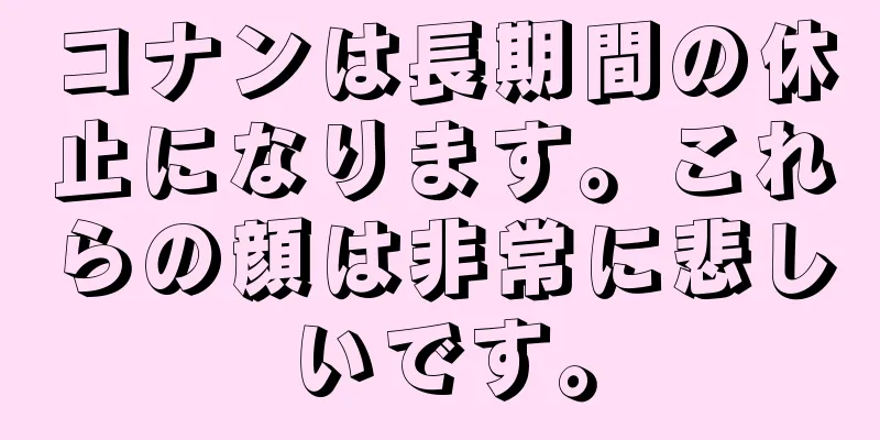 コナンは長期間の休止になります。これらの顔は非常に悲しいです。