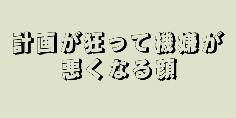 計画が狂って機嫌が悪くなる顔