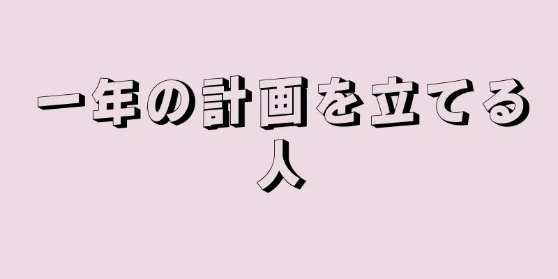 一年の計画を立てる人