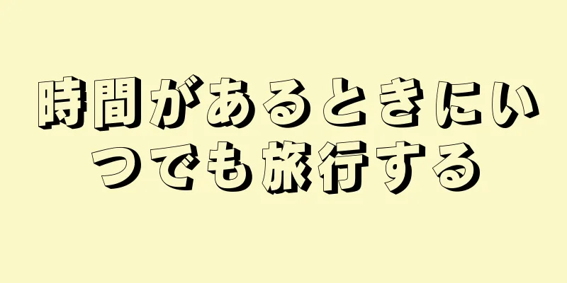 時間があるときにいつでも旅行する