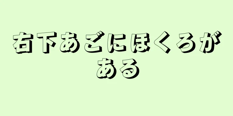 右下あごにほくろがある