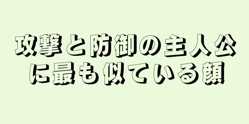 攻撃と防御の主人公に最も似ている顔