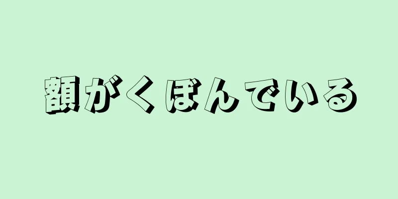 額がくぼんでいる